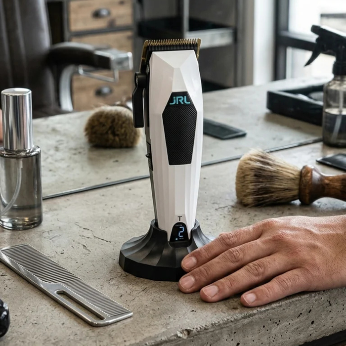 JRL 3000C HAIR CLIPPER WHITE -  Taper blade