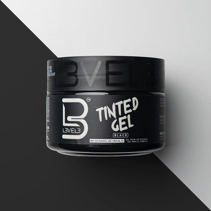 L3VEL3 TINTED GEL BLACK - Gel in črna barva v enem za prekrivanje sivih las