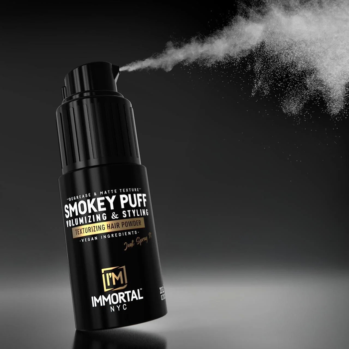 IMMORTAL NYC SMOKEY PUFF VOLUMIZING & STYLING POWDER WAX BLACK - sprej za volumen z mat učinkom