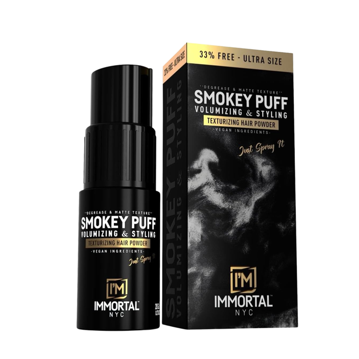 IMMORTAL NYC SMOKEY PUFF VOLUMIZING & STYLING POWDER WAX BLACK - sprej za volumen z mat učinkom
