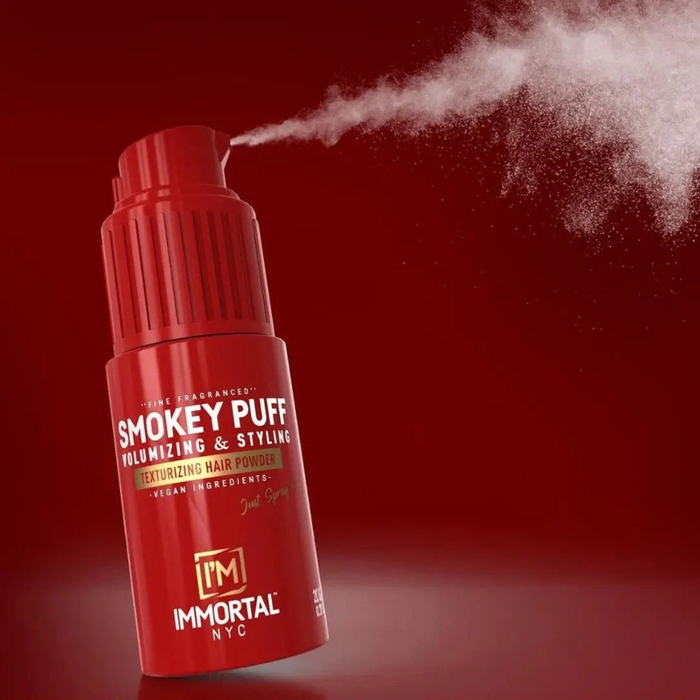 IMMORTAL NYC SMOKEY PUFF VOLUMIZING & STYLING POWDER WAX RED - sprej za volumen z mat učinkom