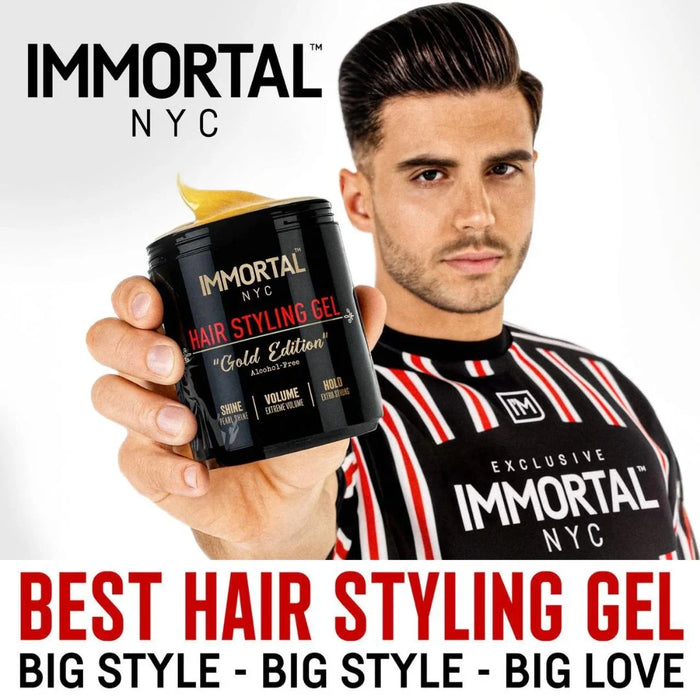 IMMORTAL NYC GOLD EDITION HAIR STYLING GEL 500ML