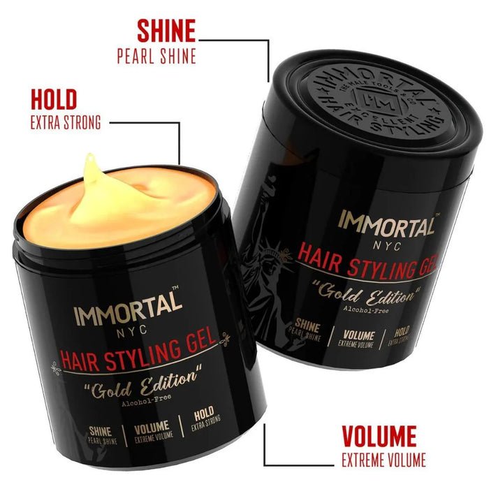 IMMORTAL NYC GOLD EDITION HAIR STYLING GEL 500ML