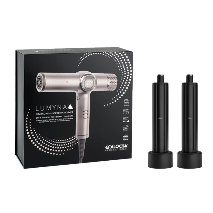 Efalock LUMYNA 2v1 - Digitalni fen & kodralnik 2v1 + DARILO 2 Aircurl nastavka za kodranje las