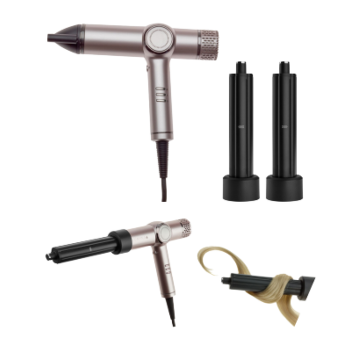 Efalock LUMYNA 2v1 - Digitalni fen & kodralnik 2v1 + DARILO 2 Aircurl nastavka za kodranje las