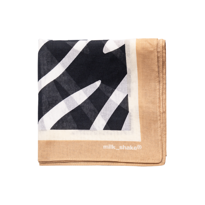 SUN&MORE Beige Bandana - bela ruta z vzorcem zebre