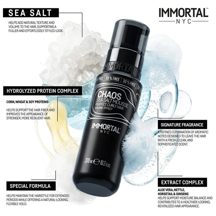 IMMORTAL NYC CHAOS SEA SALT MOUSSE 300ML