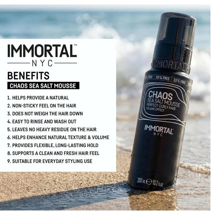 IMMORTAL NYC CHAOS SEA SALT MOUSSE 300ML