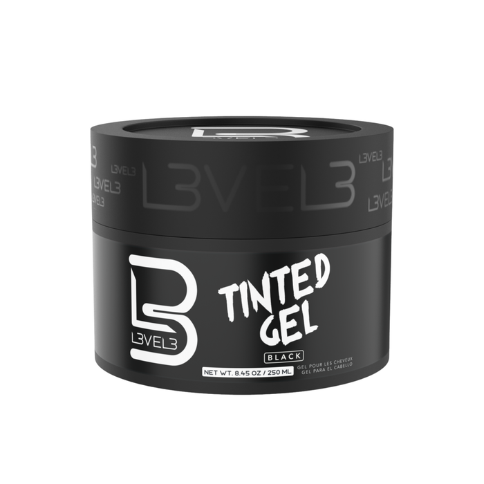 L3VEL3 TINTED GEL BLACK - Gel in črna barva v enem za prekrivanje sivih las