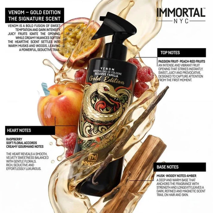 IMMORTAL NYC ORIGINAL RESERVE EAU DE VENOM GOLD EDITION COLOGNE 500ML